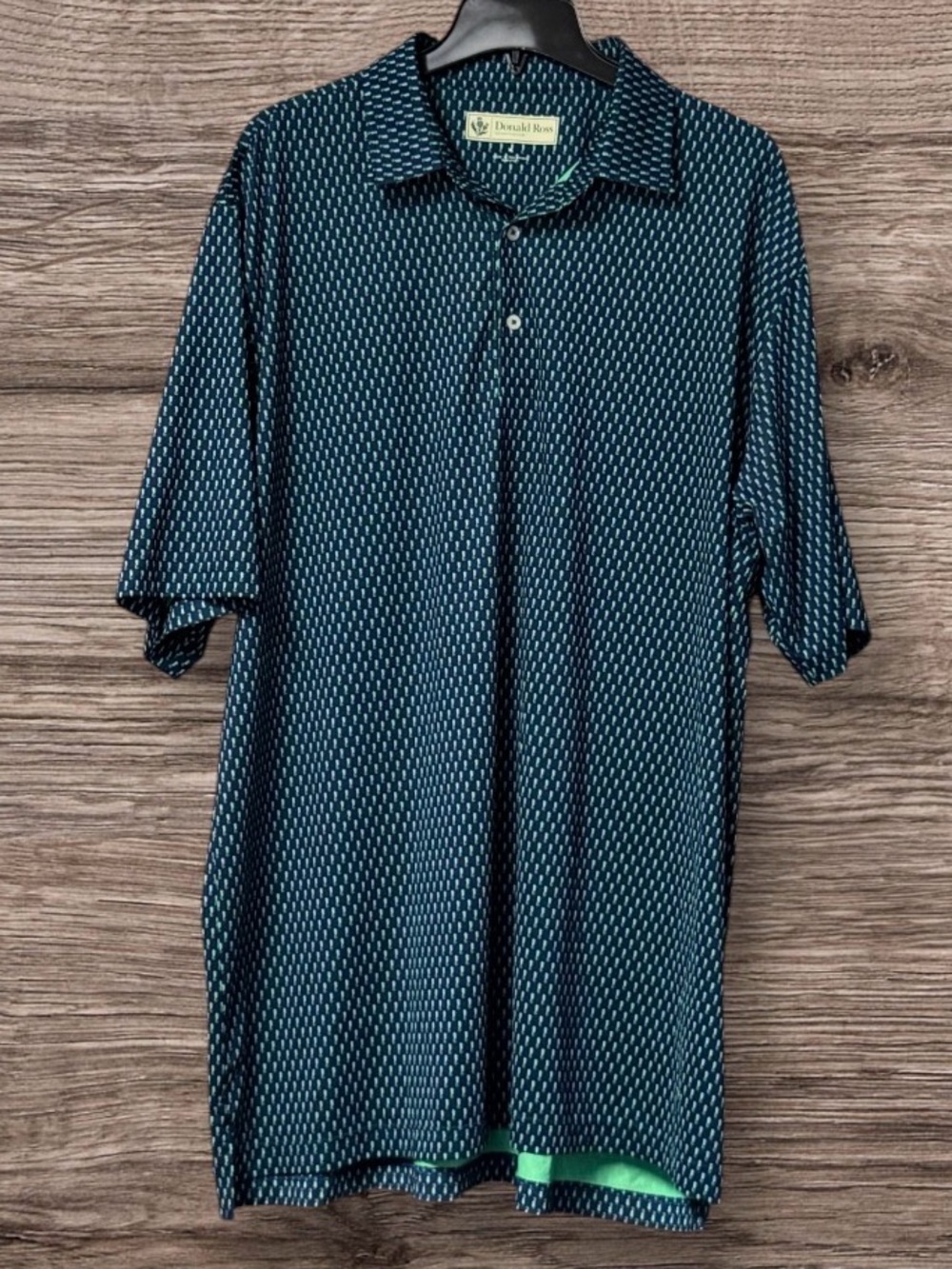 EUC Donald Ross Sport men's performance golf polo Seahorse Print